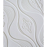 Самоклеюча декоративна 3D панель Дизайн білий 700x700x5 мм, фото 2