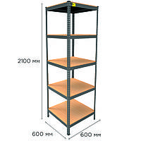 Металлический стеллаж MRL-2100 ( 600x600) чёрный