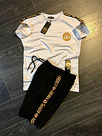 Летний мужской спортивнй костюм футболка + шорты Versace / Версаче костюмы для мужчин на лето