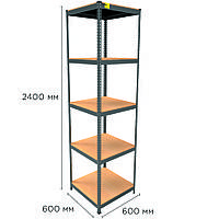 Металлический стеллаж MRL-2400 ( 600x600) чёрный