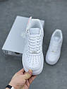 Eur35.5-47.5 Nike Air Force 1 Low 07 "Triple White" білі чоловічі кросівки, фото 5