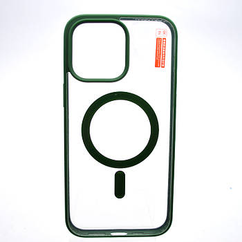 Чохол накладка з MagSafe Clear Case Magnetic для Apple iPhone 14 Pro Max Dark Green