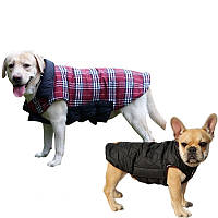 Тёплая двусторонняя водонепроницаемая куртка для собак