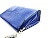 Шкіряна сумка жіноча середнього розміру 30х22х8 см Синя, фото 6