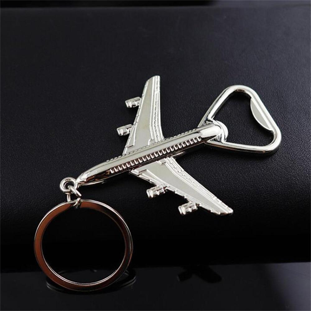 Брелок громадянський, військовий літак + відкривачка для справжнього чоловіка. Цинковий сплав + хромування, фото 1