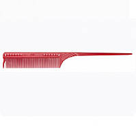 Гребінець JRL із дрібними зубчиками для ідеально рівного волосся червоний, 21,5 см (JRL-101RED)