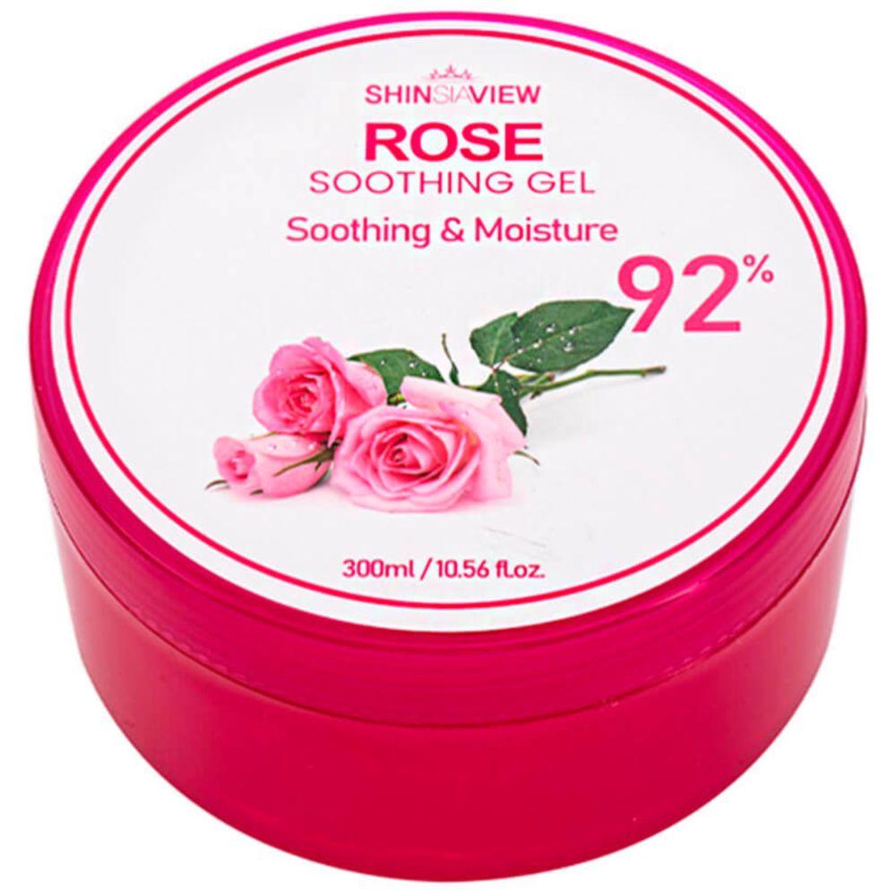 Зволожувальний гель для шкіри з трояндою ShinSiaView Rose Soothing Gel 92%, 300 мл