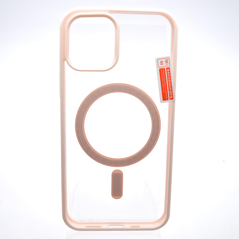 Чехол накладка с MagSafe Clear Case Magnetic для Apple iPhone 12 Pro Pink Sand, фото 1