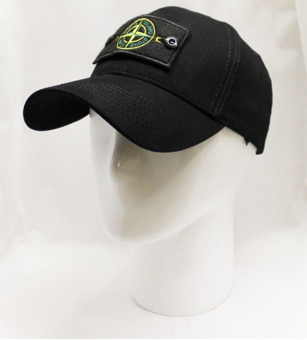 Кепка Мужская Женская Stone Island Спортивная Летняя Черная.