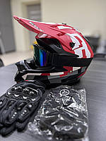 +3 Подарки, Шлемы для Мотокросс Квадроцикл Вело Спорт Шлем M