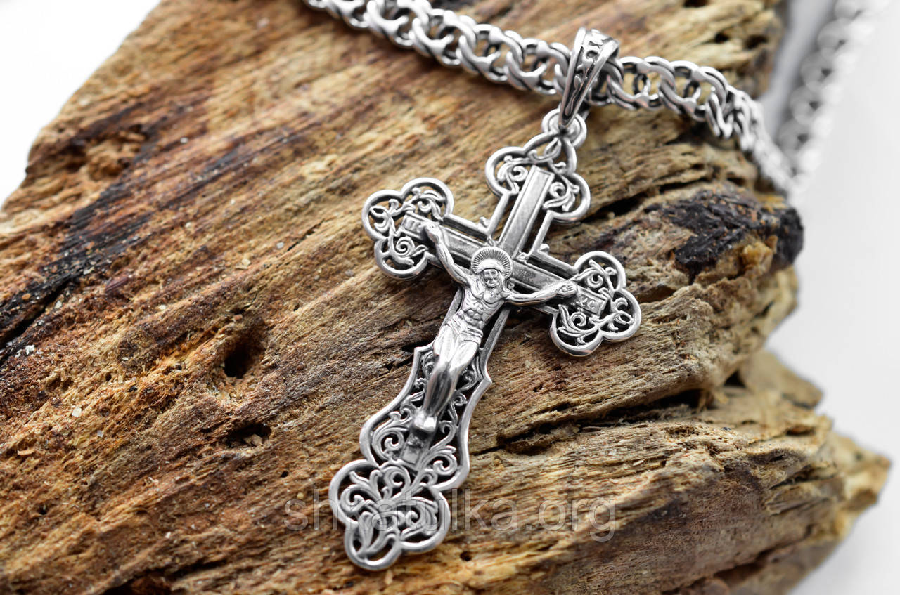 Срібний хрест 925 проби Кр53ч