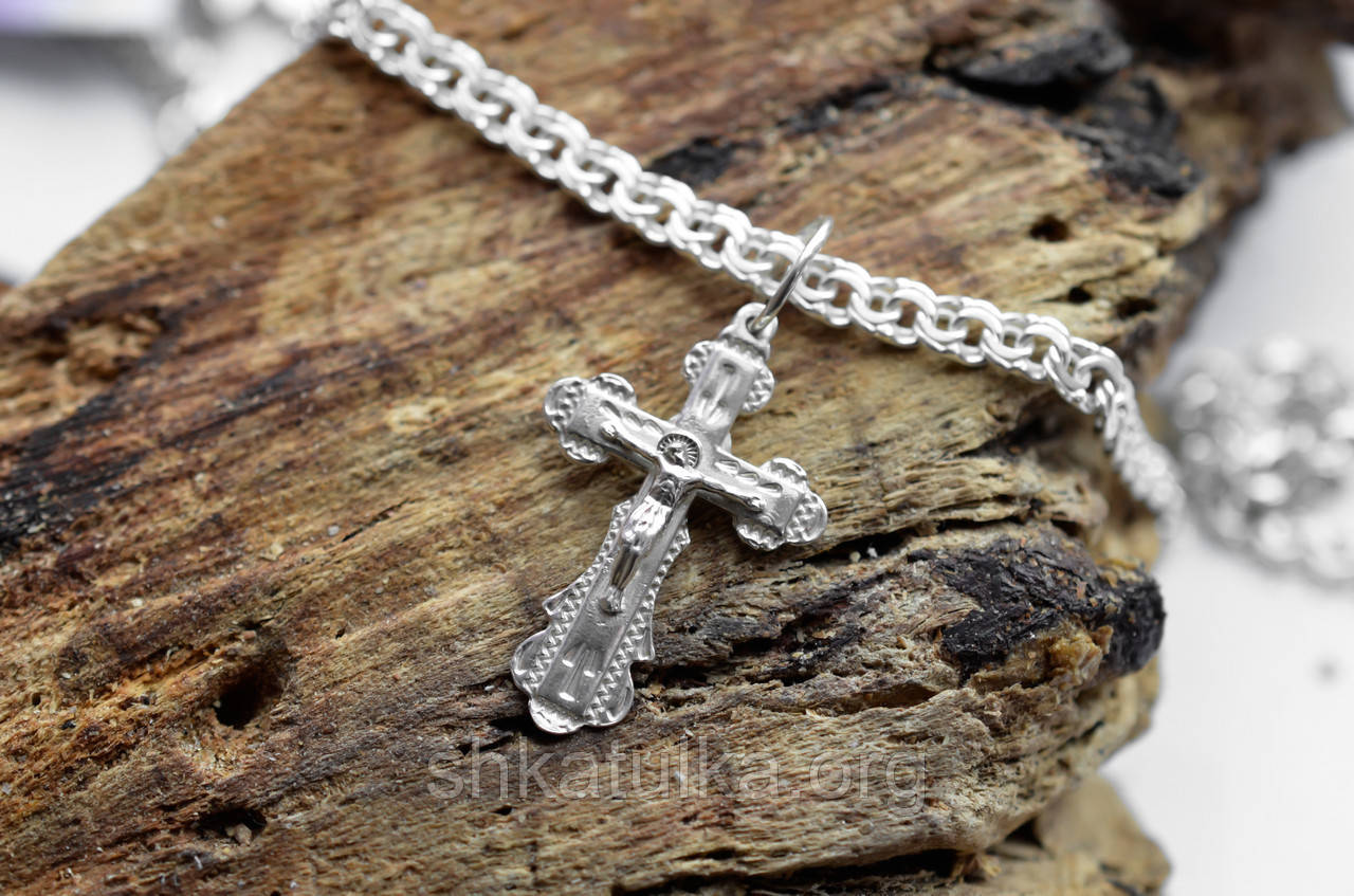 Срібний хрест 925 проби Кр62