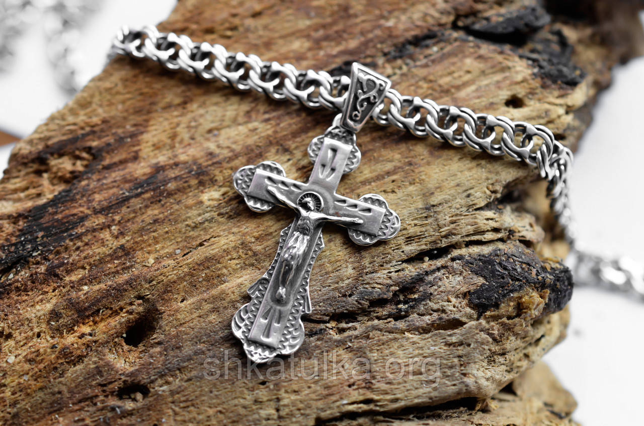 Срібний хрест 925 проби Кр63ч