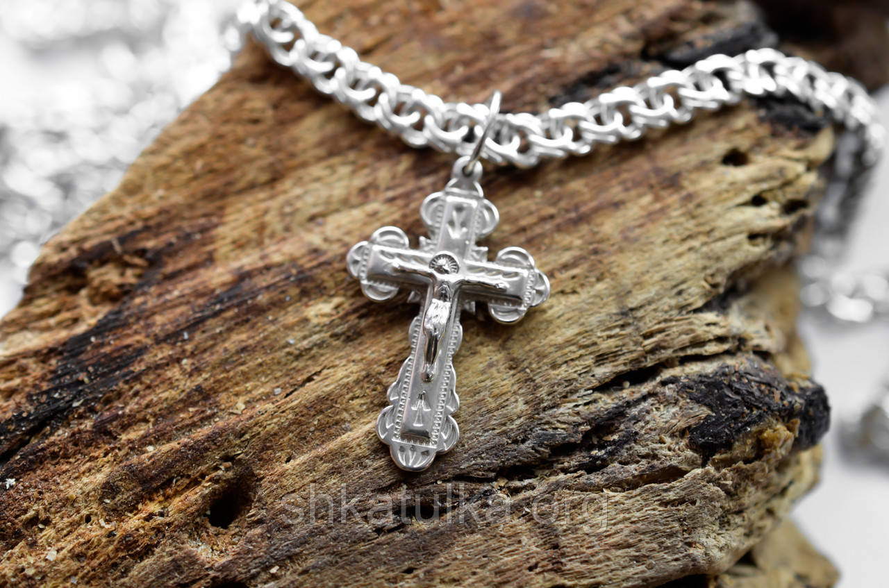 Срібний хрест 925 проби Кр97