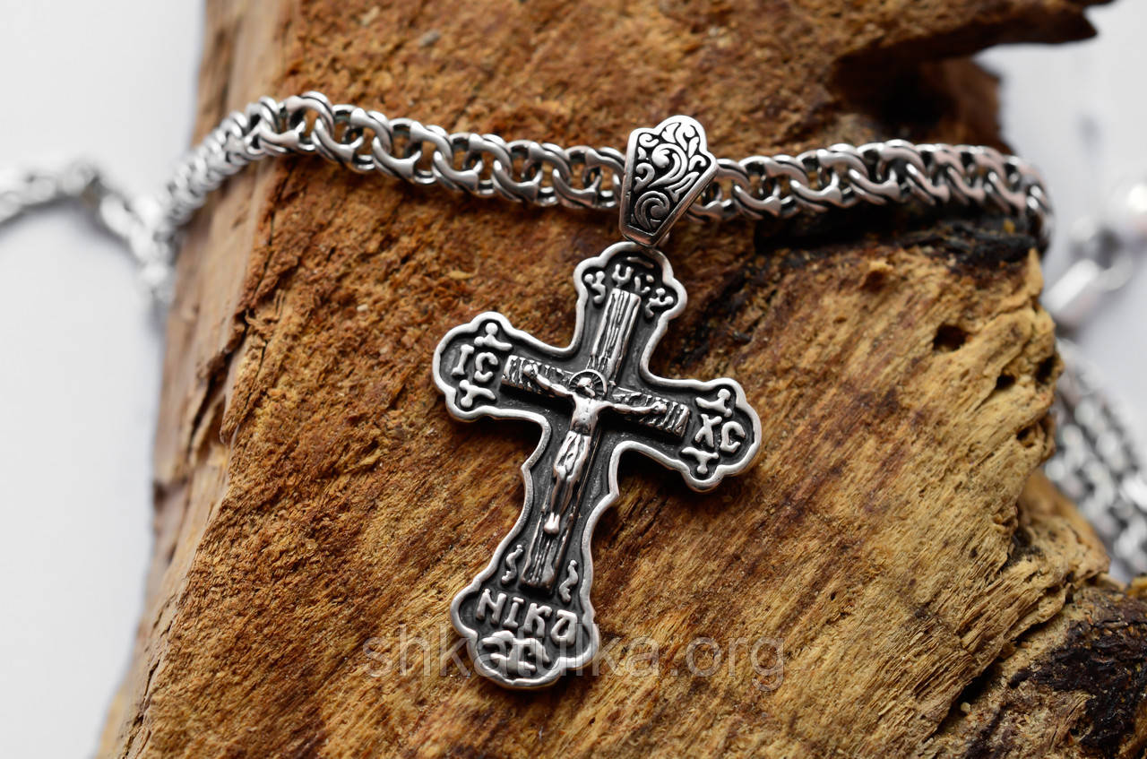 Срібний хрест 925 проби Кр107ч