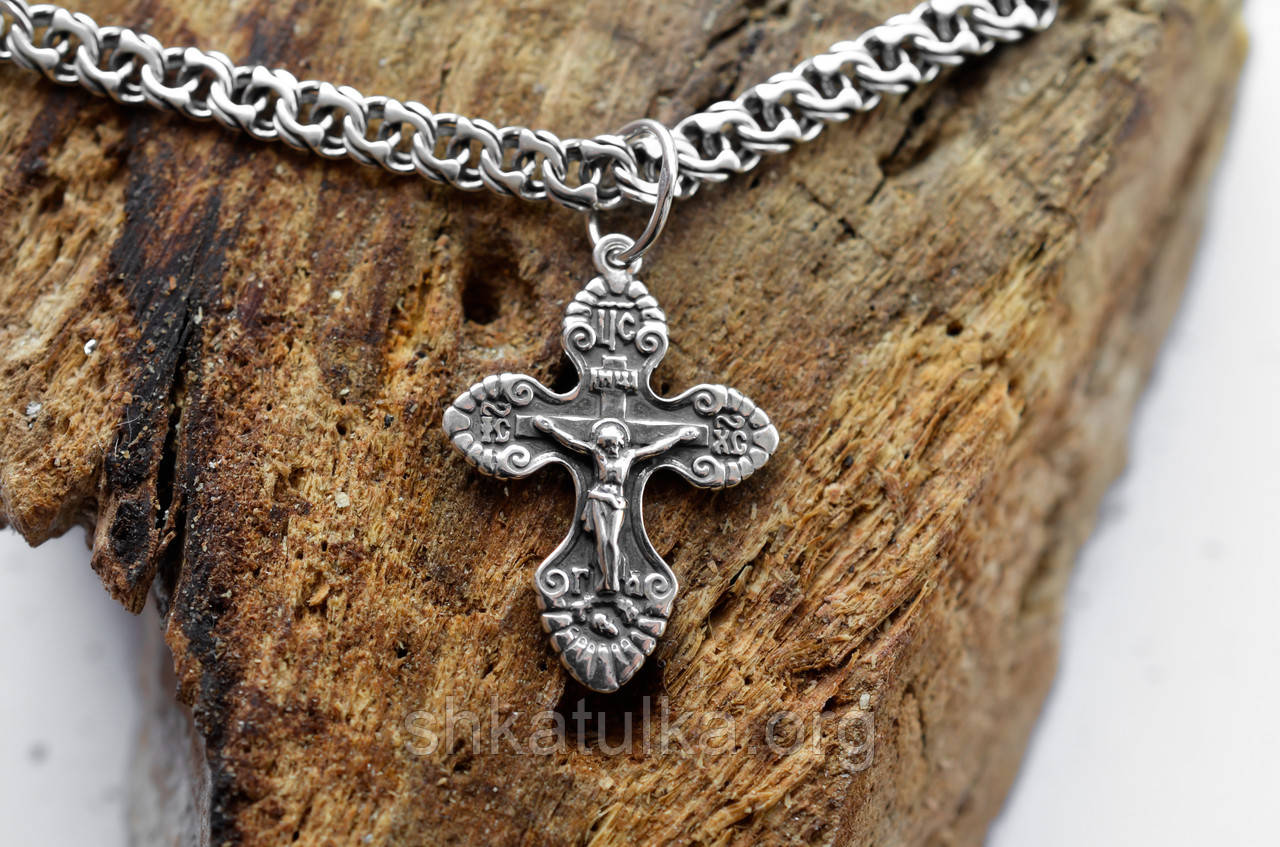 Срібний хрест 925 проби Кр136ч