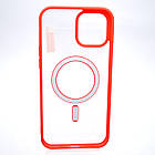 Чохол накладка з MagSafe Clear Case Magnetic для Apple iPhone 12 Pro Max Red, фото 5