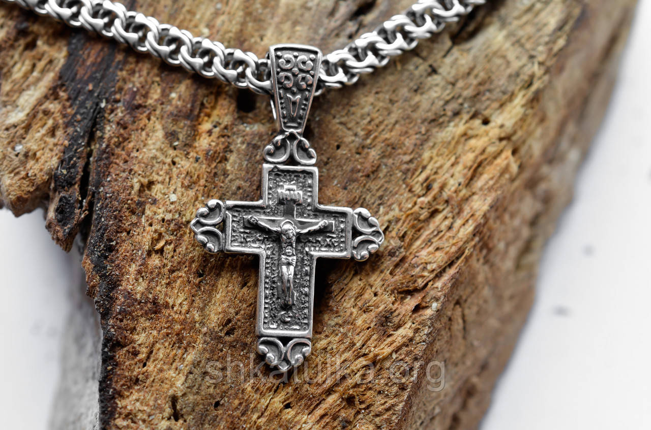 Срібний хрест 925 проби Кр143ч