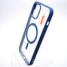 Чохол накладка з MagSafe Clear Case Magnetic для Apple iPhone 12 Pro Max Navy blue, фото 4