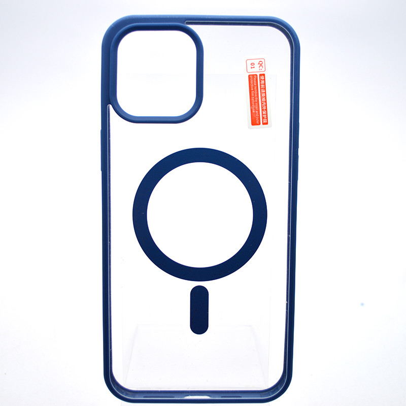 Чохол накладка з MagSafe Clear Case Magnetic для Apple iPhone 12 Pro Max Navy blue, фото 1