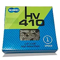 Велосипедная цепь KMC HV410 112 звеньев, 1ск, с замком, gray/brown