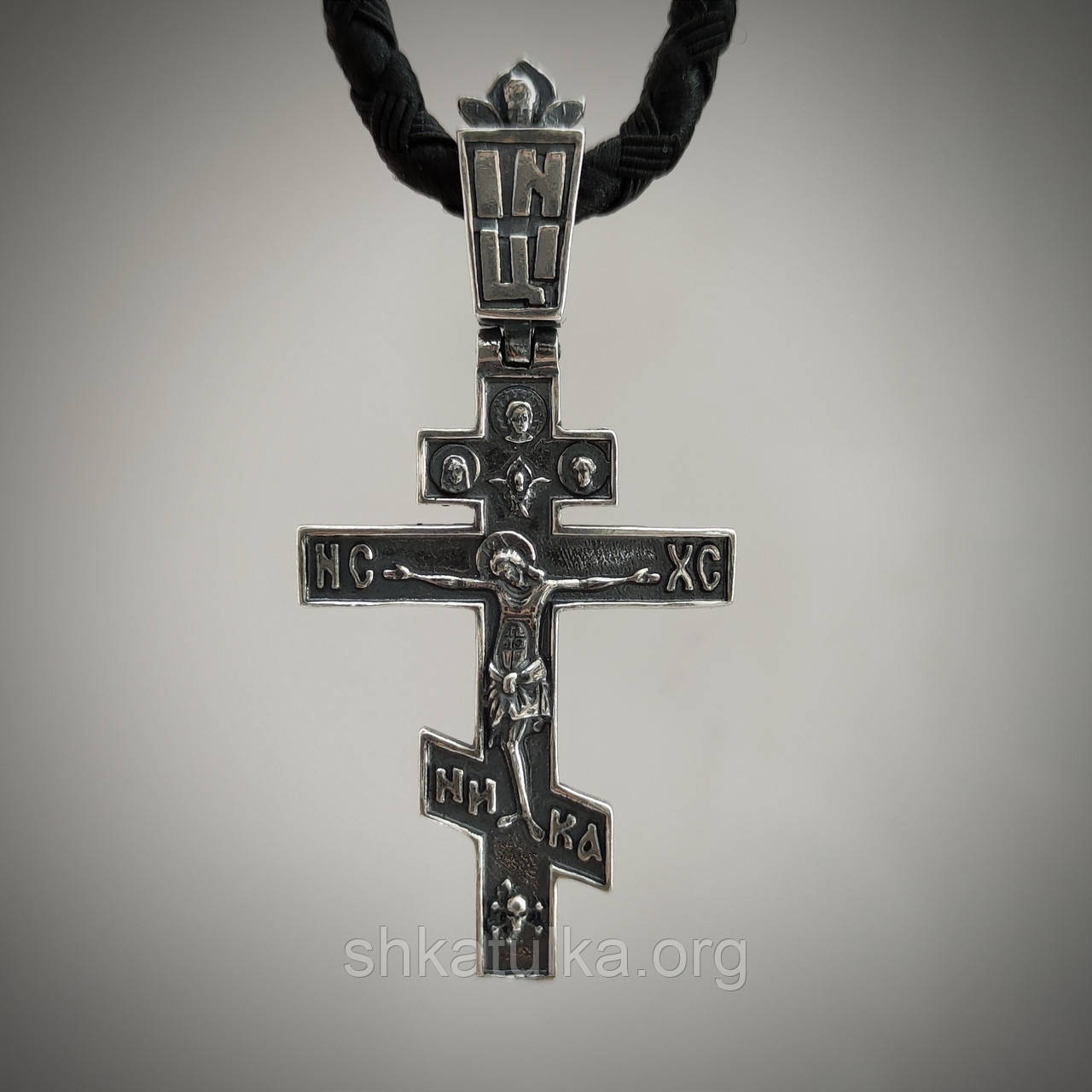 Срібний хрест 925 проби з чорнінням Кр0177