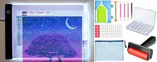 Повний набір для алмазної вишивки зі світлодіодною панеллю Maxy, фото 3