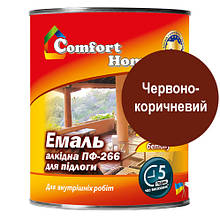 Фарба для підлоги Comfort ПФ-266 Червоно-коричневий глянець 0,9 кг