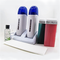 Стартовий набір для депіляції 4х предметний із подвійним воскоплавом