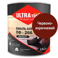 Фарба алкідна для підлоги (ПФ-266) ULTRA Tone 0.9 кг, Червоно-коричневий