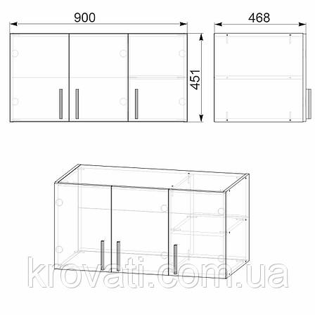 Антресоль-2 для Шафа-13, Компаніт, Дуб Крафт Золотий, фото 2