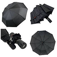 Чоловіча парасоля напівавтомат чорного кольору від фірми Toprain