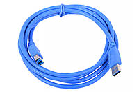 Кабель USB 3.0 AM / BM 1,8 м blue для периферії