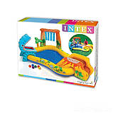 Дитячий надувний ігровий центр із гіркою басейн Intex 57444 Динозаври, душем, кульками 6 шт., 249х191х109 см, фото 5