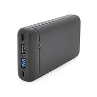 Power bank PHILLIPS 20000mAh DLP1720CB, USB-3.0A + 1A + кабель USB micro/Type-C, LED, Black, Blister-BOX