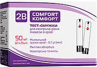 Тест-полоски 2B Comfort, 50 шт. - 03/2025