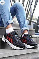 Кроссовки мужские Adidas Ozelia/мужские кеды Адидас/стильные кроссовки Адидас на осень черные из замши