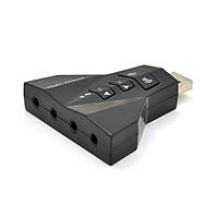 Контролер USB-sound card (7.1) 3D sound (Windows 7 ready), Blister