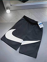 Мужские спортивные шорты Nike Big Swoosh серые Найк Биг Свуш повседневные на лето