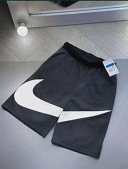 Чоловічі спортивні шорти Nike Big Swoosh сірі Найк Біг Свуш повсякденні на літо