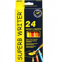 Олівці акварельні 24 кольорів SuperWriter 4120-24CB (Marco)