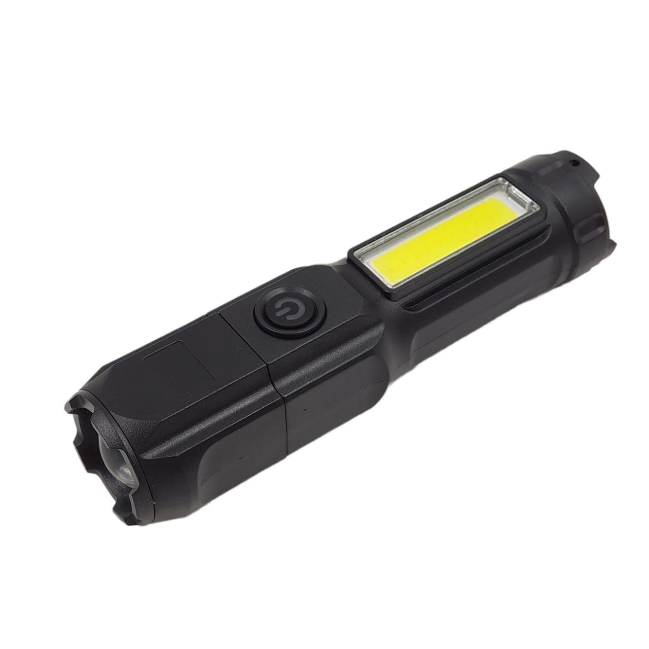 Ліхтар ручний 81022-XPE+COB (ЗП USB-Micro, вбудований акумулятор, 4Р, zoom) 13см