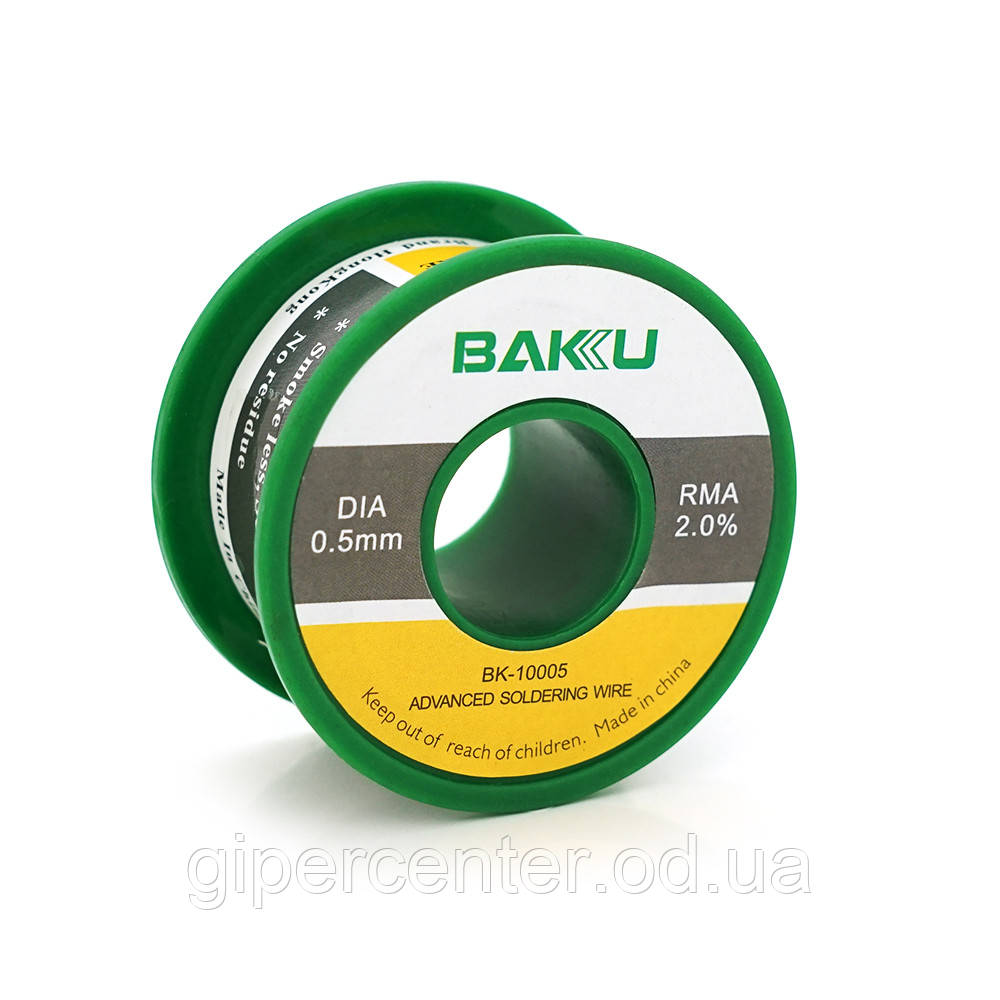 Припій BAKU дротовий Solder wire BK 10005 DIA 0,5m (50g)