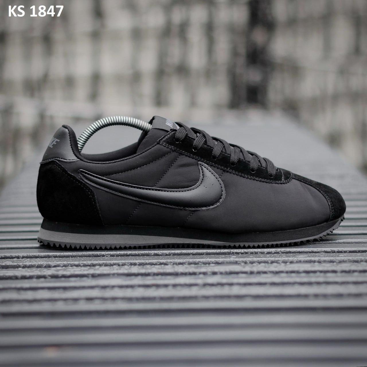 Кроссовки мужские Nike Сortez/Найк стильные кроссовки для города черные /кеды мужские Nike на весну-осень - фото 3 - id-p1836365533