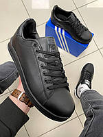 Кроссовки мужские Adidas Stan Smith/черные мужские кеды Адидас Стен Смит/мужские кроссовки Адидас Смит черные