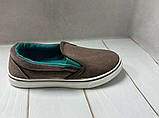 Модні дитячі сліпони джинсові коричневі р.32 -р.37, фото 4