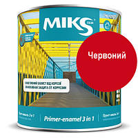 Грунт-эмаль 3в1 Miks color Красный 0,8 кг