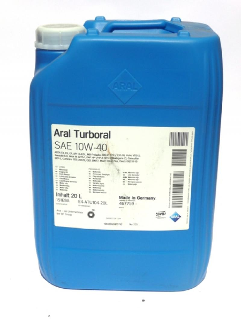 Моторне масло ARAL Turboral 10w40 20л