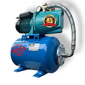 Насосна станція Euroaqua JET 100A 1.1 кВт з баком 24 л. сталь гарантія 3 роки