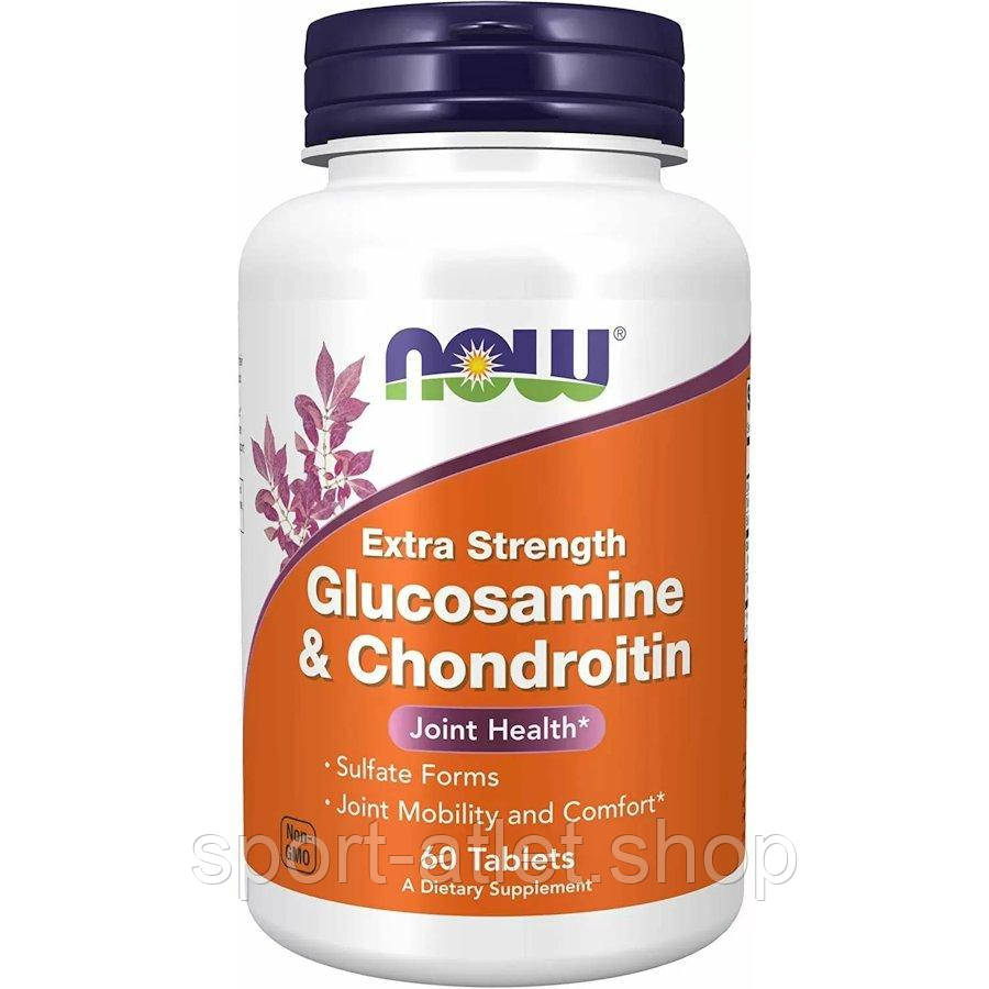 Препарат для суглобів і зв'язок NOW Glucosamine & Chondroitin Extra Strength, 60 таблеток